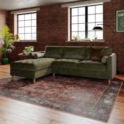 Max Velvet Corner Storage Sofa Bed - thumbnail 2