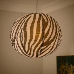 Zebra Print Easy Fit Round Pendant Shade - thumbnail 2