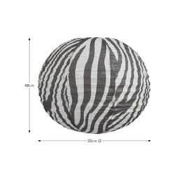 Zebra Print Easy Fit Round Pendant Shade - thumbnail 4