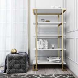 Cosmo Living Camila 5 Shelf Bookcase - thumbnail 1