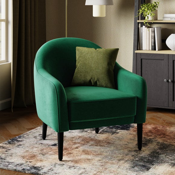 Kaspar Velvet Tub Chair by Dunelm