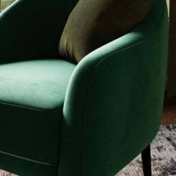 Kaspar Velvet Tub Chair - thumbnail 3
