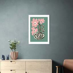 East End Prints Floral Stripe Print by Miho Art Studio - thumbnail 1