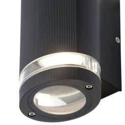 Hazel Ribbed 2 Light Outdoor Wall Light - thumbnail 4