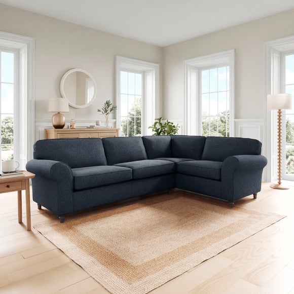 Flori Soft Chenille Corner Sofa - image 1