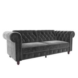 Felix Velvet Chesterfield Double Sofa Bed - thumbnail 3