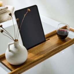 Acacia Wood Bath Rack - thumbnail 2