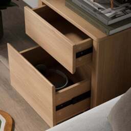 Malik 2 Drawer Bedside Table - thumbnail 3