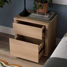 Malik 2 Drawer Bedside Table - thumbnail 2