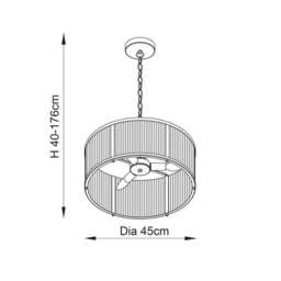 Return - Vogue Hadley Ribbed 3 Light Pendant Light - thumbnail 5