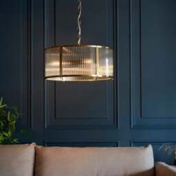 Return - Vogue Hadley Ribbed 3 Light Pendant Light - thumbnail 1