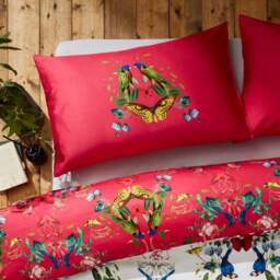 Tropical Kaleidoscope Cotton Duvet Cover & Pillowcase Set - thumbnail 2
