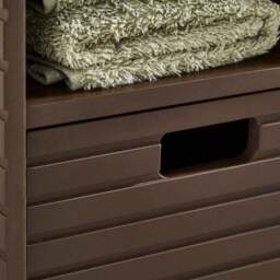 Chocolate Bathroom Cabinet with Drawers - thumbnail 2