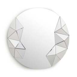Chelsea Round 3D Geometric Wall Mirror - thumbnail 2