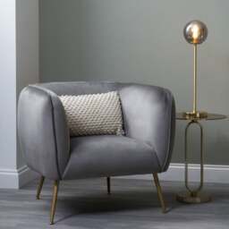 Lucca Velvet Tub Chair - thumbnail 1