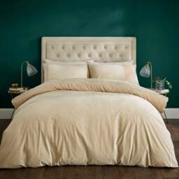 Liliana Pleated Luxury Velvet Duvet Cover and Pillowcase Set - thumbnail 1