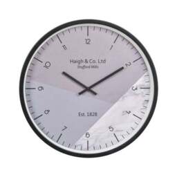 Geometric Marble Print Wall Clock - thumbnail 4