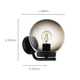 EGLO Taverna Indoor Outdoor Globe Wall Light - thumbnail 5