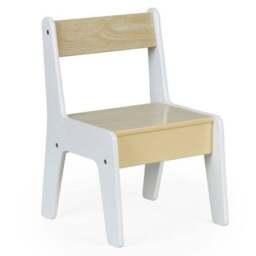 Kids Noa Table and Chairs Set, White Natural - thumbnail 5