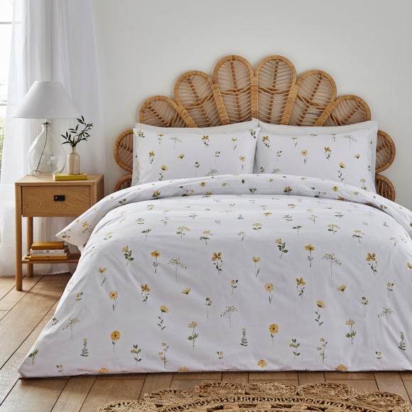 Pressed Floral 100% Cotton Duvet Cover & Pillowcase Set - image 1