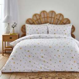 Pressed Floral 100% Cotton Duvet Cover & Pillowcase Set - thumbnail 3