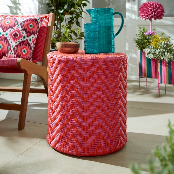 Sophie Robinson Pavilion Carnation and Watermelon Garden Stool - image 1