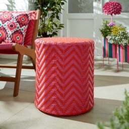 Sophie Robinson Pavilion Carnation and Watermelon Garden Stool - thumbnail 4