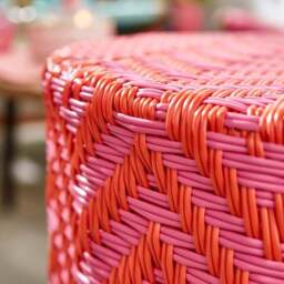 Sophie Robinson Pavilion Carnation and Watermelon Garden Stool - thumbnail 3