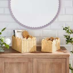 Heart and Soul Scallop Set of 2 Baskets - thumbnail 1