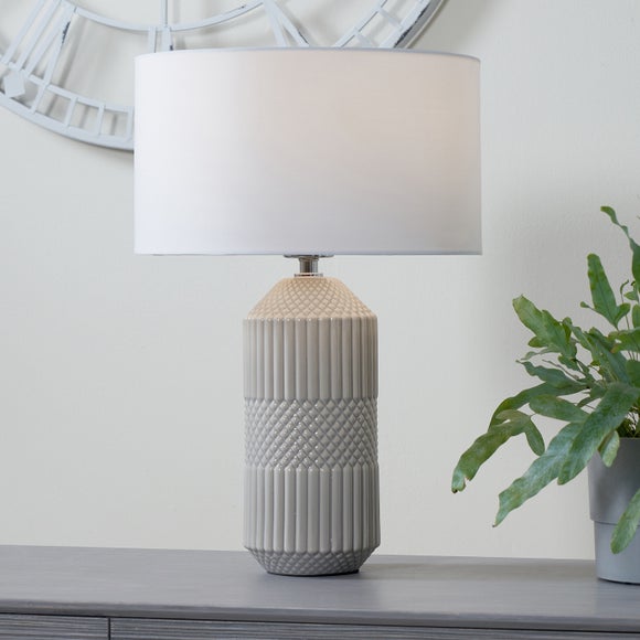 Meribel Tall Geo Textured Ceramic Table Lamp - image 1
