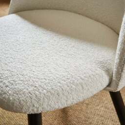 Astrid Dining Chair, Ivory Boucle - thumbnail 2