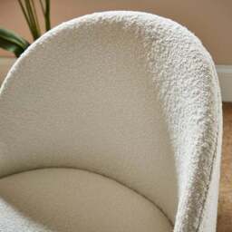 Astrid Dining Chair, Ivory Boucle - thumbnail 3