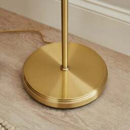 Frosted Tulip 3 Light Ribbed Glass Adjustable Floor Lamp - thumbnail 4