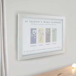 Personalised Birth Flower Family of 4 Framed Print - thumbnail 2
