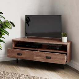 "Fulton Pine Effect Corner TV Unit for TVs up to 50""" - thumbnail 2