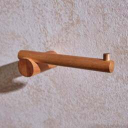 Acacia Wood Toilet Roll Holder - thumbnail 2