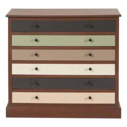Pacific Loft 6 Drawer Chest, Pine - thumbnail 2