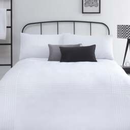 Serene Amalfi White Duvet Cover and Pillowcase Set - thumbnail 1