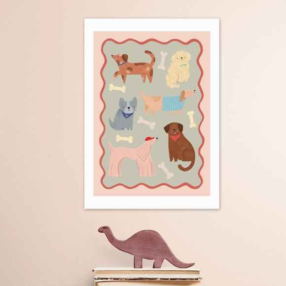 East End Prints Dogs in Sage and Pink Print - image 1