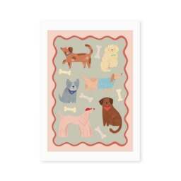 East End Prints Dogs in Sage and Pink Print - thumbnail 2