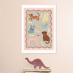East End Prints Dogs in Sage and Pink Print - thumbnail 1