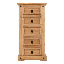 Corona Tall 5 Drawer Chest, Pine - thumbnail 3