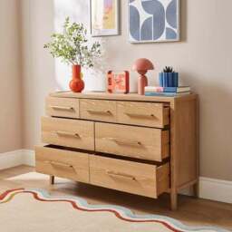 Holden 7 Drawer Chest, Oak - thumbnail 2