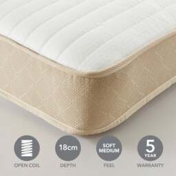 Return - Dunelm Rolled Memory Foam Open Coil Mattress, Small Double - thumbnail 1