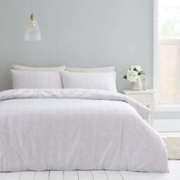 Ashleigh Damask 100% Cotton Duvet Cover & Pillowcase Set - thumbnail 3