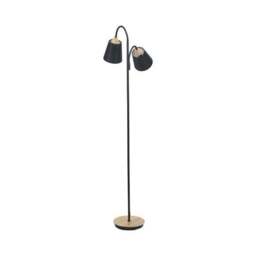 Pacific Lifestyle Juna Metal and Wood Two Head Floor Lamp - thumbnail 5