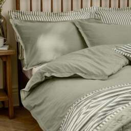 Yard Hebden Washed Cotton Duvet Cover & Pillowcase Set - thumbnail 2