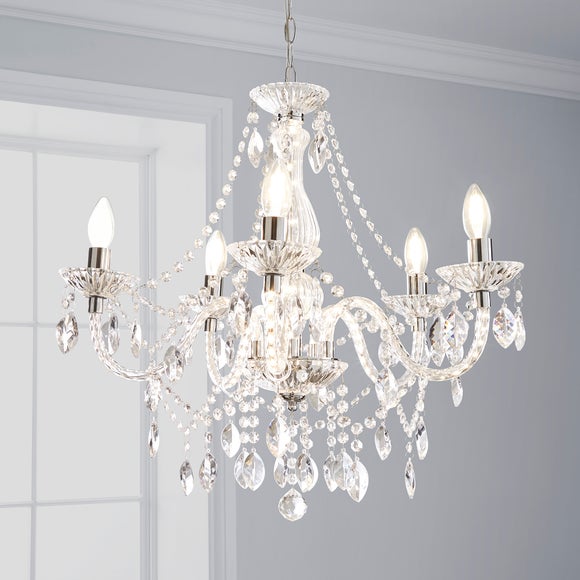 Marie Therese Chrome Integrated LED 5 Light Chandelier - image 1