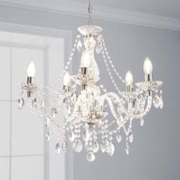 Marie Therese Chrome Integrated LED 5 Light Chandelier - thumbnail 1