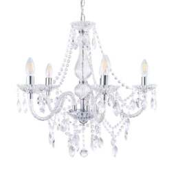 Marie Therese Chrome Integrated LED 5 Light Chandelier - thumbnail 5